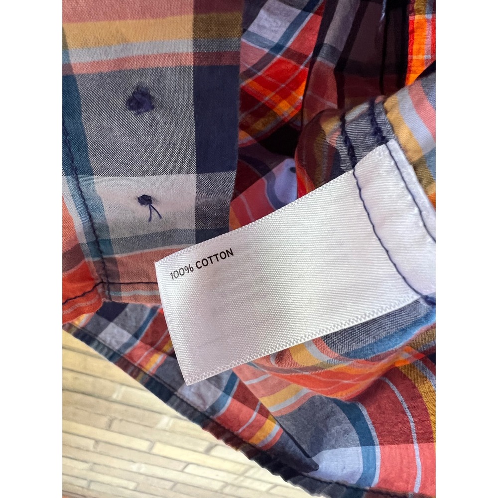 Duluth Trading Untucked Plaid Short Sleeve Button Down Shirt Mens XL Relaxed Fit - Picture 3 of 4